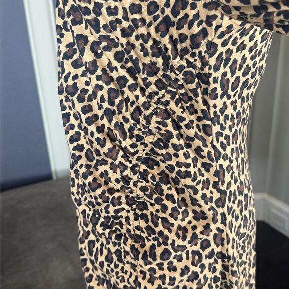 Isabel by Ingrid & Isabel Animal Print Long Sleeve Ruched Maternity Dress XL NEW - Picture 9 of 10